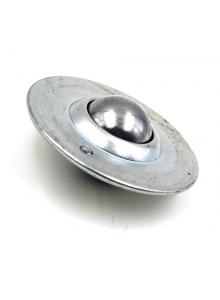 Puuli 4pcs 1 55-66lbs Carbon steel UFO Type Universal Ball 2 Holes Silver Tone Metal Base Ball Transfer Unit Mounted Bearing Transfer Bearings