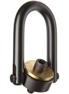 Jergens 23520 Black Oxide Alloy Steel Center Pull Style Long Bar Hoist Ring 7000 lbs Working Load Limit 3/4-10 Thread Size 