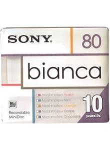 Sony Bianca Series MiniDisk 80 Min 10 Pack Recordable MD 