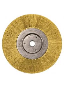 6 Weiler 1415 Narrow Face Crimped Wire Wheel 5/8-1/2 Arbor Hole 0.05 Brass Fill Pack of 2 