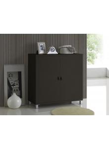 Baxton Studio Marcy Modern Contemporary Wood Entryway Handbags or School Bags Storage Sideboard Cabinet Dark Brown