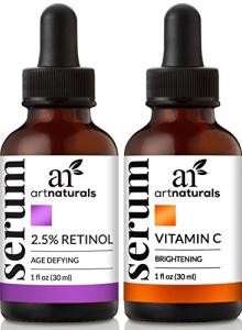 ArtNaturals Vitamin-C and Retinol Serum – (2 x 1 Fl Oz / 30ml) - Holiday  Gift Set - Wrinkle & Dark Circle Remover (Morning & Night Anti Aging  Therapy)