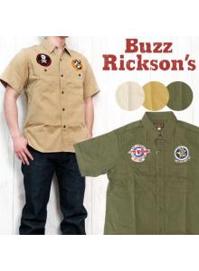 BUZZ RICKSONS)BUZZ RICKSON'S 반소매 셔츠 워크 contractor 헤리본 