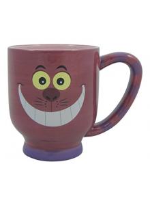 Disney Parks Exclusive Cheshire Cat Face Inner Striped Handle Oversized Coffee Mug 