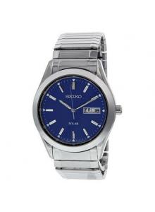 Original Seiko Solar Quartz Blue Dial Stainless Steel