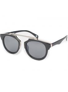 neff Riviera Shades Round Sunglasses Black Silver 6 mm